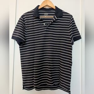 J.Crew classic polo, Navy / White Stripe